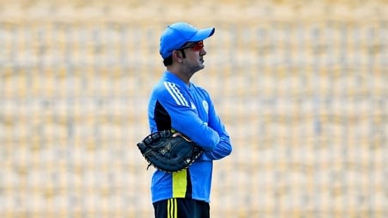 India head coach Gautam Gambhir overseas the proceedings on Tuesday