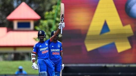 India powered to an emphatic nine-wicket victory in their T20I against the West Indies on Saturday thanks to a record-equalling opening partnership between Yashasvi Jaiswal and Shubman Gill as they levelled the five-match series at 2-2.