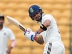 India A batter Riyan Parag plays a shot during Duleep Trophy 2024 