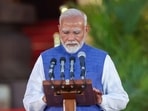 Narendra Modi took the oath as Prime Minister of India for the third consecutive term on Sunday at Rashtrapati Bhavan in New Delhi.(PIB)