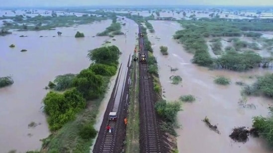 HT's analysis shows that record-high January-August rain has covered the biggest proportion of the earth’s land area this year since 1979, the earliest available data(PTI photo)