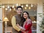 Parineeti Chopra celebrated her first karwa chauth with husband Raghav Chadha. He applied mehendi on her hands for the occasion.